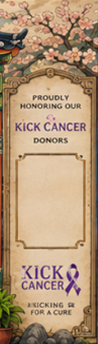 Kick Cancer donor wall plaque